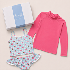 Kit Presente para Bebê - Praia Morango e Camiseta