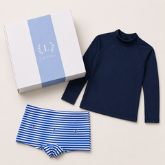 Kit Presente para Bebê - Praia Listrado Menino