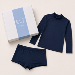 Kit Presente para Bebê - Praia Azul Marinho