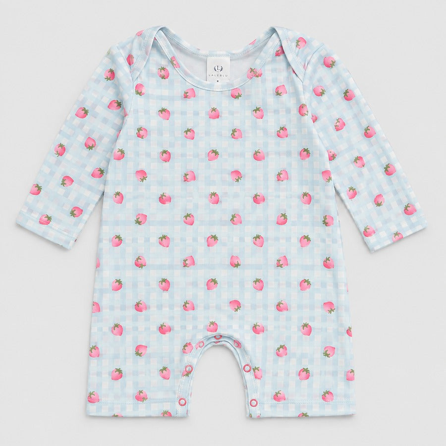 Macacão de Bebê com Proteção UV FPS 50 - Morango
