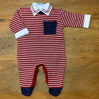 Macacão - Bolso - Naval,  Red e Branco