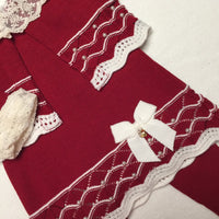 Vestido,  Bolero e Calça - Tereza - Red e Natural com Cristais Swarovski