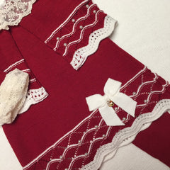 Vestido,  Bolero e Calça - Tereza - Red e Natural com Cristais Swarovski