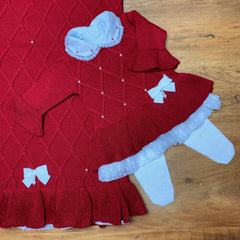 Vestido, Calça e Manta - Alicia - Red com Pérolas Swarovski