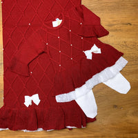 Vestido, Calça e Manta - Alicia - Red com Pérolas Swarovski