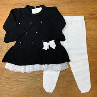 Vestido e Calça - Alicia - Preto com Pérolas Swarovski