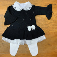 Vestido e Calça - Alicia - Preto com Pérolas Swarovski