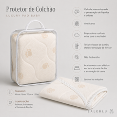 Protetor de Colchão Impermeável para Berço em Viscose de Bambu – Luxury Pad Baby
