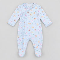 Macacão butterfly azul em algodão egípcio para bebê - Laleblu