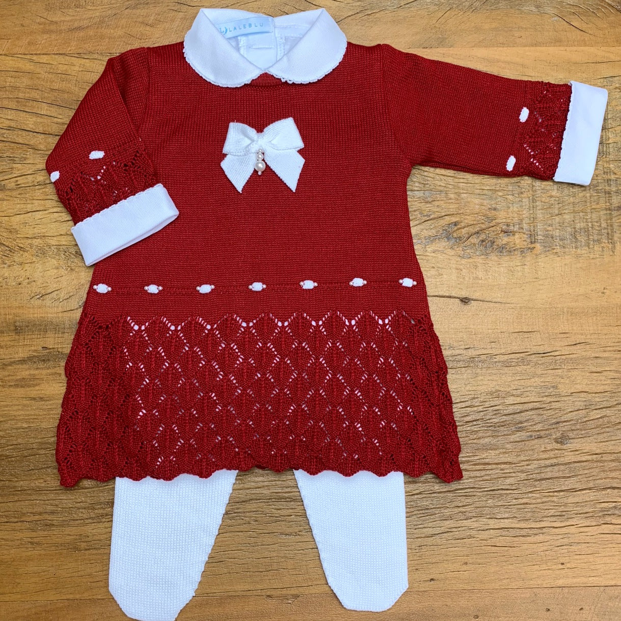 Vestido e Calça - Bárbara - Red com Pérolas e Cristais Swarovski