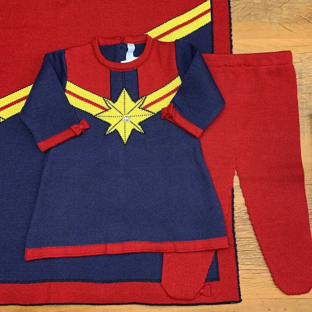 Vestido. Calça e Manta - Capitã Marvel