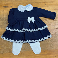 Vestido e Calça - Saia Dupla - Profundo com cristais Swarovski