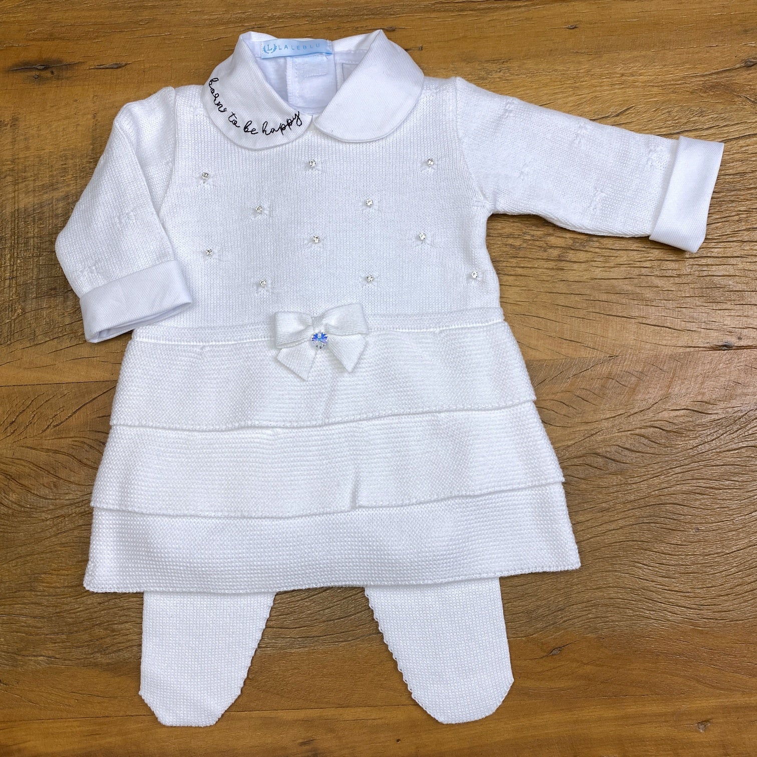 Vestido e Calça - Luíza - Branco com Cristais Swarovski