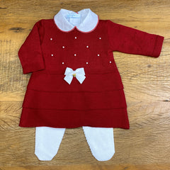 Vestido e Calça - Luíza - Red com Cristais Swarovski