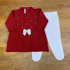 Vestido e Calça - Luíza - Red com Cristais Swarovski