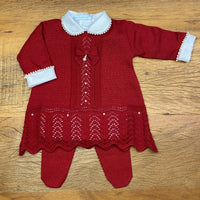Vestido e Calça - Domitila - Red com Pérolas e Cristais Swarovski