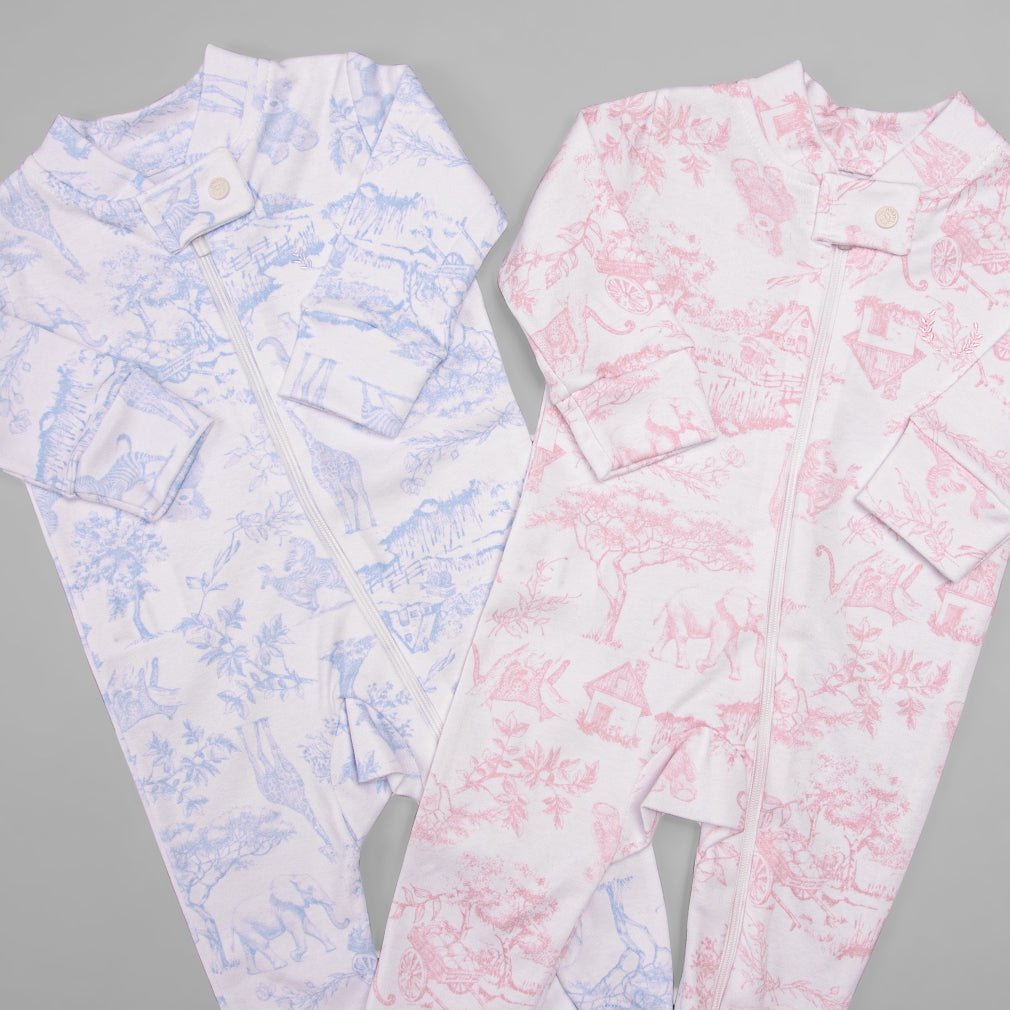 Macacão Zíper - Algodão Egípcio - Toile Du Jour - Azul