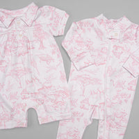 Macacão Zíper - Algodão Egípcio - Toile Du Jour - Rosa