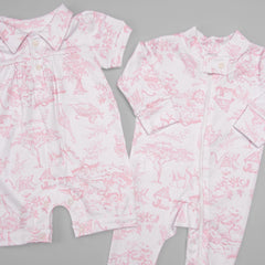 Macacão Zíper - Algodão Egípcio - Toile Du Jour - Rosa