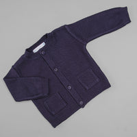 Casaco para Bebê - Tricot - Bolsinho - Naval