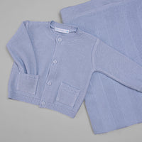 Casaco para Bebê - Tricot - Bolsinho - Blue Sky