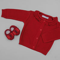 Casaco para Bebê - Tricot - Babadinho - Red