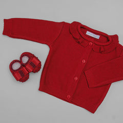 Casaco para Bebê - Tricot - Babadinho - Red