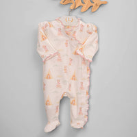 Macacão para Bebê Longo - Algodão Pima - Ursa Exploradora