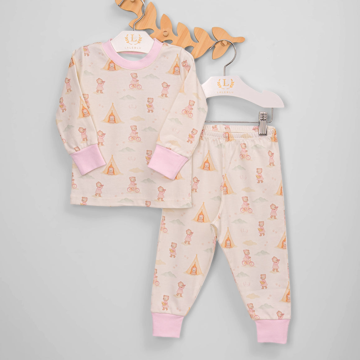 Pijama Infantil Longo - Algodão Pima - Ursa Exploradora