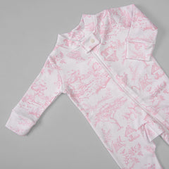 Macacão Zíper - Algodão Egípcio - Toile Du Jour - Rosa
