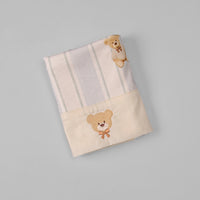 Fralda Boca - Algodão Egípcio - Listado Urso Azul