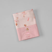 Fralda Boca - Algodão Egípcio - Laço Bailarina - Rosa