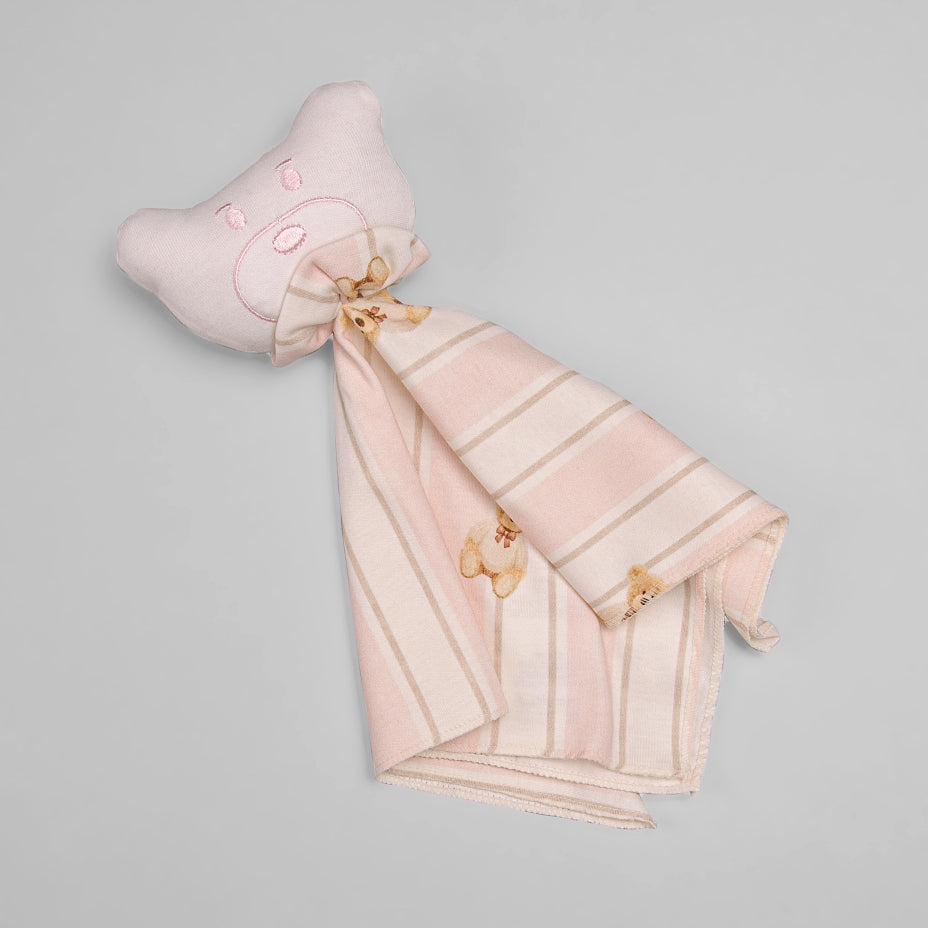 Naninha em Algodão Egípcio - Listado Ursa Rosa