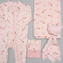 Manta - Algodão Egípcio - Laço Bailarina - Rosa