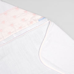 Toalha de Banho com Capuz e Fralda - Coração - Rosa