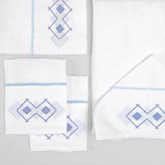 Fralda Boca - 2 peças - Losango - Azul