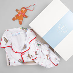 Pijama Infantil Curto em Suedine Estampado – Natal Mágico