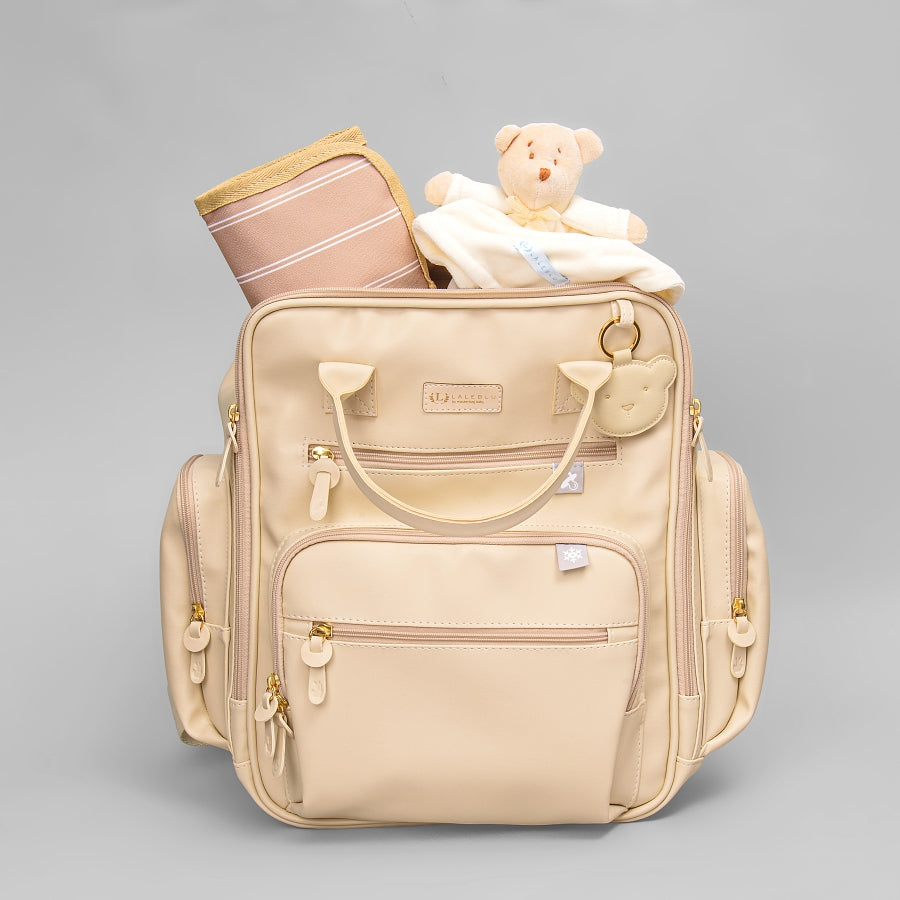 Mochila Maternidade - LALEBLU by Masterbag Baby - Napa Soft - Bege