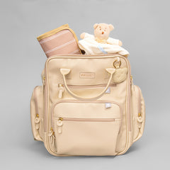 Mochila Maternidade - LALEBLU by Masterbag Baby - Napa Soft - Bege