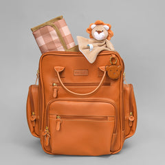 Mochila Maternidade - LALEBLU by Masterbag Baby - Napa Soft - Caramelo