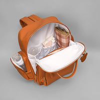 Mochila Maternidade - LALEBLU by Masterbag Baby - Napa Soft - Caramelo