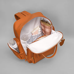 Mochila Maternidade - LALEBLU by Masterbag Baby - Napa Soft - Caramelo