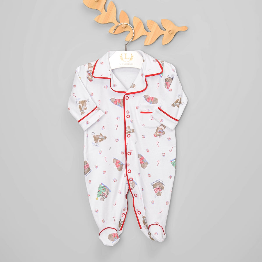 Macacão Pijama para Bebê – Natal Mágico – Suedine