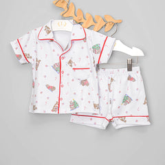 Pijama Infantil Curto em Suedine Estampado – Natal Mágico