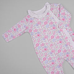 Macacão para Bebê Longo - Algodão Pima - Floreado