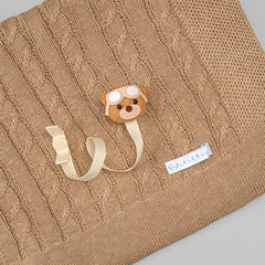 Prendedor de Chupetas - Urso Aviador