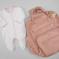 Macacão para Bebê - Classic - Branco e Rosa