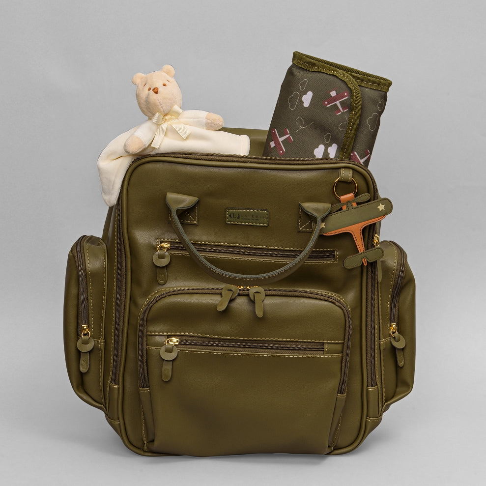 Mochila Maternidade - LALEBLU by Masterbag Baby - Napa Soft - Verde