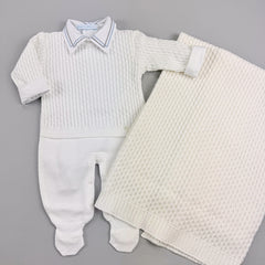 Macacão e Manta - Miguel - Branco