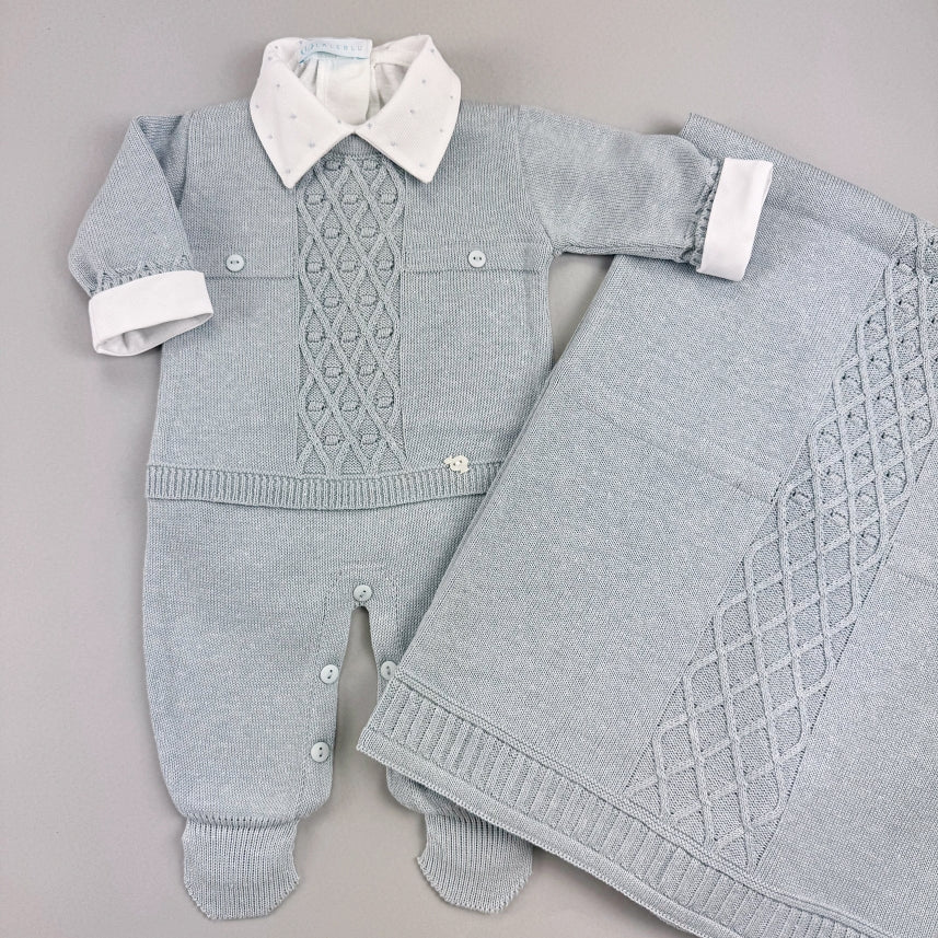 Macacão e Manta - Heitor - Azul